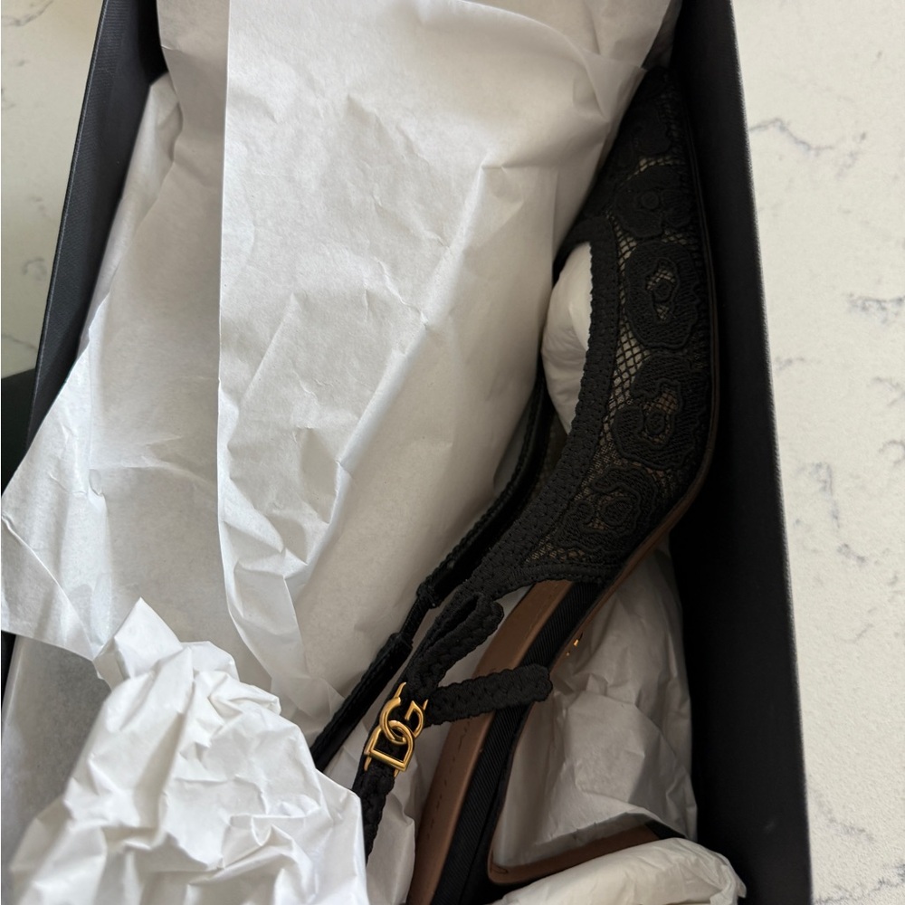 Dolce & Gabbana Black Lace Heels